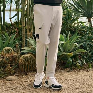 [챌린저] 남성 트리코트 카고포켓 세미배기핏 조거 팬츠 라이트그레이