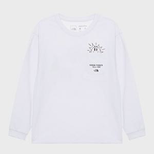 [노스페이스] 키즈 캠프아웃 긴팔 라운드티 NT7TR01T_WHT