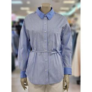 SOUP 세이브존07 여성 스트라이프 벨티드셔츠 VB3LS34