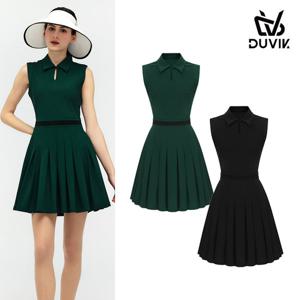 듀빅 여성 플레어 밴딩 Y카라 민소매 원피스 DF2WWO531