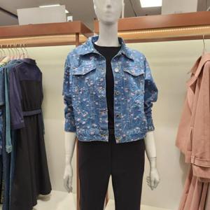 수스 HC04 꽃자수 데님 숏 자켓 S251BJK351