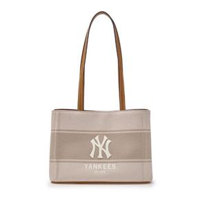 MLB (3ABQB015N-50CRS) 바시티 레터링 캔버스 숄더백