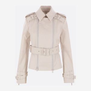 버버리 포인티드 칼라 더블 지퍼 트렌치 재킷 8105791 C2388