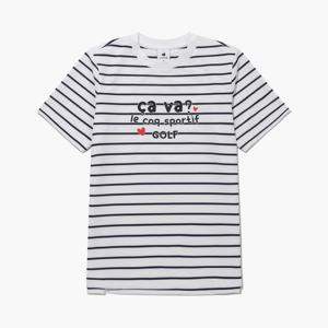 [르꼬끄골프] 여성 스트라이프 라운드넥 반팔 티셔츠 (GQ222LRS44)