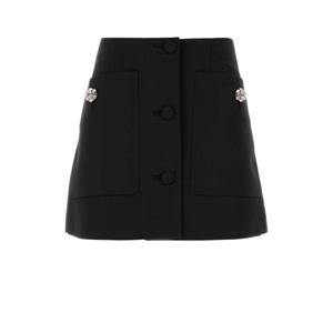 프라다 여성 블랙 미니 울 스커트 P138XGSOOO477 F0002