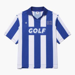 [르꼬끄골프] [온라인전용] 루즈핏 스트라이프 사커 반팔 티셔츠 (GQ222LTS44)