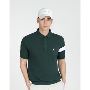 헤지스 골프 25SS 선물추천그린 남성 헤리티지 피케 반팔 카라 니트 HUSW5B312E3