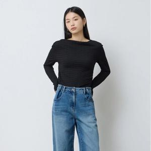 [시슬리]턱 조절 슬림 와이드 데님 팬  (SADP03511)