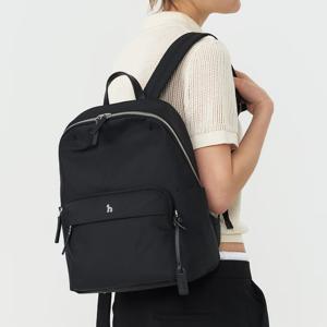 [헤지스]나일론 블랙 단색 나일론 백팩HJBA5E703BK