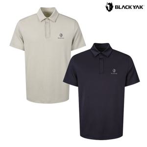 블랙야크 남성 기능성 반팔티셔츠 남성 자카드 레터링 카라 반팔티 1BYKTMU009