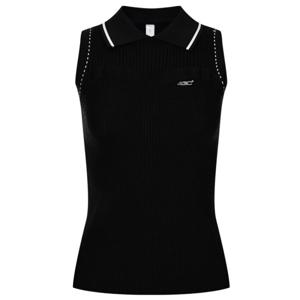 샵앤) 여성 카라넥 프리미엄 SS 골지 니트 조끼 LB-WVS-20520-블랙