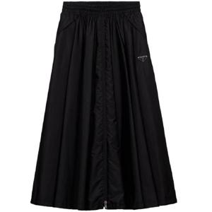 프라다 트라이앵글 로고 지퍼 맥시 스커트 21X951SOOO1WQ9