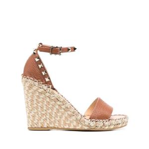 발렌 발렌티노 가라바니 락스터드 에스파드리유 웨지 샌들 WS0090FEQ
