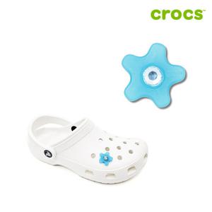 [크록스]큐빅 파란 꽃 지비츠 10014696