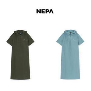 [네파] 여성 후디 원피스 냉감 롱기장 반팔 스커트 7L42864