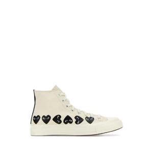 COMME DES GARCONS PLAY 아이보리 캔버스 Comme Des Garcons X 컨버스 스니커즈 AZK127001 WHITE