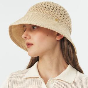[헤지스]아이보리 짜임 린넨혼방 벙거지모자HIHE5E202IV