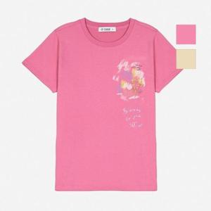 뱅뱅 동백01 여성 수채화풍경 그래픽 반팔티 CTL317