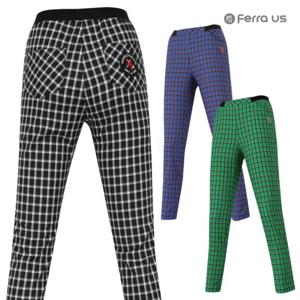 [페라어스]페라어스 여성 비비드컬러 스판 골프 체크바지 APS3YE