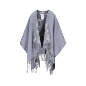 버버리 리버시블 체크 울 케이프 8071675A1345 GREY