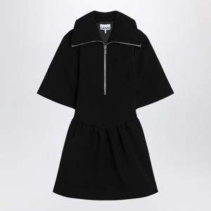 가니 텍스처 블랙 크레이프 미니 원피스 W02576752 099