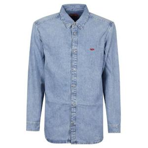 Diesel 로고 자수 긴소매 데님 셔츠 A03534068KC 01 TP935312719