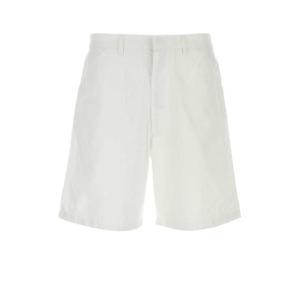 프라다 남성 화이트 Oxford 버뮤다 쇼츠 SPH461SOOO16FS F0009