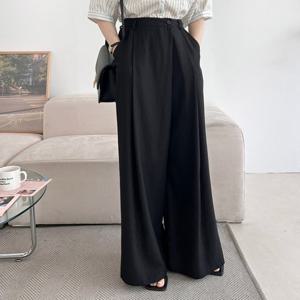 샵앤) 여성 여름 정장 사선 린넨 와이드 통 팬츠N NYS-WPT-4471-블랙