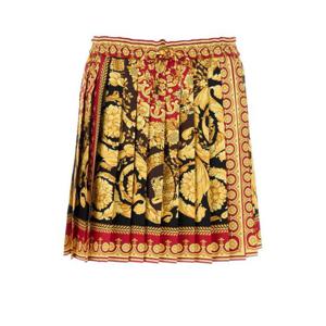 베르사체 여성 멀티컬러 미니 실크 프린티드 스커트 10202951A15215 5R650