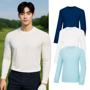 비티알 남성 아이스본 골프 라운드 긴팔 티셔츠 BSC482UT1M