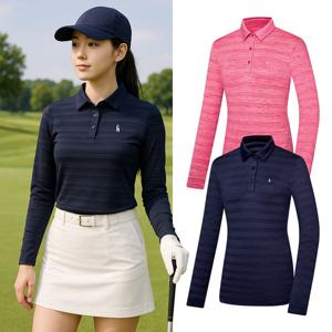 비티알 여성 골프웨어 긴팔 쿨링 카라 티셔츠 BSC411TT6W