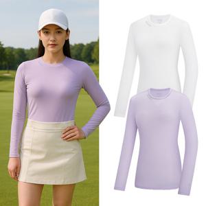 비티알 여성 골프 아이스본 나일론 냉감 라운드 이너 긴팔 티셔츠 BSC482UT1W