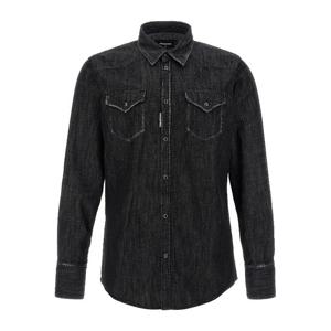 디스퀘어드2 클래식 웨스턴 데님 셔츠 S74DM0936S30826 900