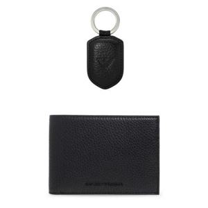 엠포리오 아르마니 로고 레터링 바이폴드 지갑 및 키링 세트 Y4R222Y068E 80001BLACK TP934697845
