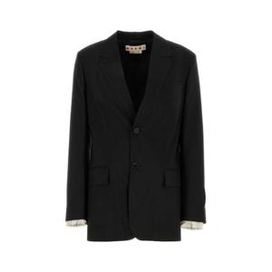 마르니 여성 블랙 블레이저 GIMA0294SUTW839 00N99