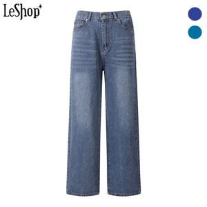 [르샵]백 밴딩 세미 와이드 데님 팬츠 (BP2PT008A)