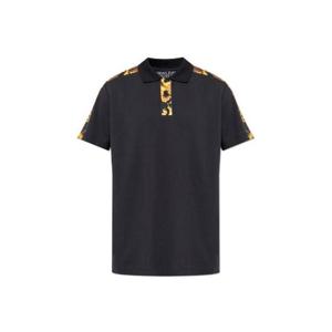 베르사체 진 쿠튀르 바로코 프린트 반팔 폴로 셔츠 79GAG625JS514 G89 TP945139822