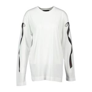 시몬로샤 화이트 보우 테일 코튼 티셔츠 5194P54 W 0569 WHITE