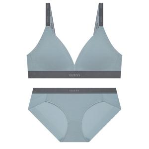 투톤 일체형 몰드 브라렛 팬티 세트 - 소라