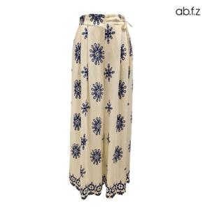 [에이비에프지]보헤미안 패턴 반 밴딩 써머 와이드팬츠 APZ3HP36H