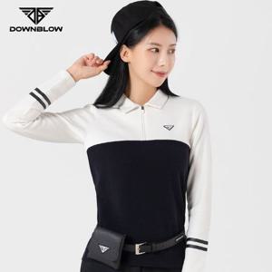 다운블로우_DBFWLB-2201W_FW여자골프웨어반집업티셔츠 여성상의 여자상의 여자티셔츠 기능성티셔츠 골프웨어 골프티셔츠 골프 반집업 반집업티셔츠