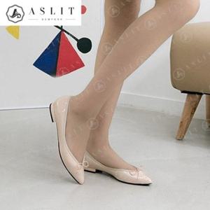 [애슬릿] 여성 스틸레토 리본 구두 플랫 슈즈 1.5cm