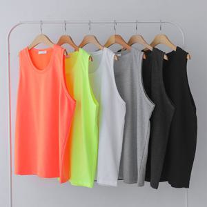 남여공용 여름 플로우 베이직 민소매 티셔츠 5C-TS5-Q031-화이트