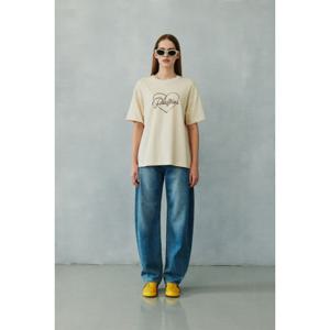 [플랙진]여성 커브드 테이퍼드 데님팬츠 M71 미드블루(PJTH5TNM715)