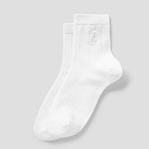 [빈폴] 남녀공용 솔리드 중목 양말 - 화이트 BE57KTM111 026 남