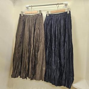 스테파니 HC07 믹스 주름 밴딩 롱 스커트 A25S K5301