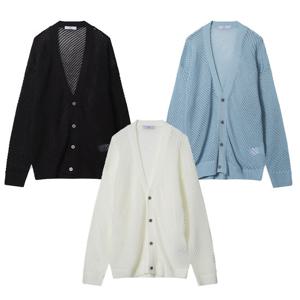 남자 여름 루즈 와이 스카시 니트 가디건 AC-CA-Q031-아이보리