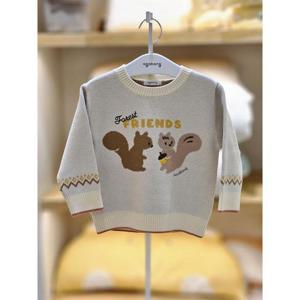 아가방 세이브존02 베이지 다람쥐 니트 티셔츠 02s731001