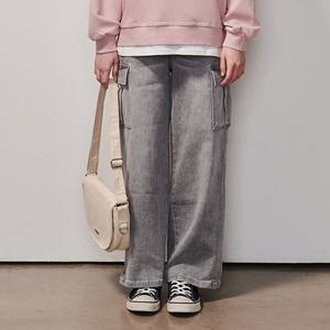 [에꼴리에]여자 가을이월 스톤스레이 와이드카고진(25A1255)