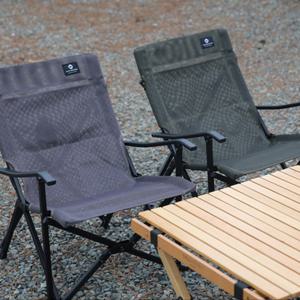 [캠핑문]캠핑 고강도 접이식의자 메쉬 로우 릴렉스체어